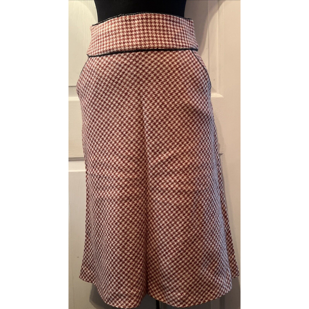Vintage E-Mail Skirt Women's Wool Blend Flared Lined With Pockets